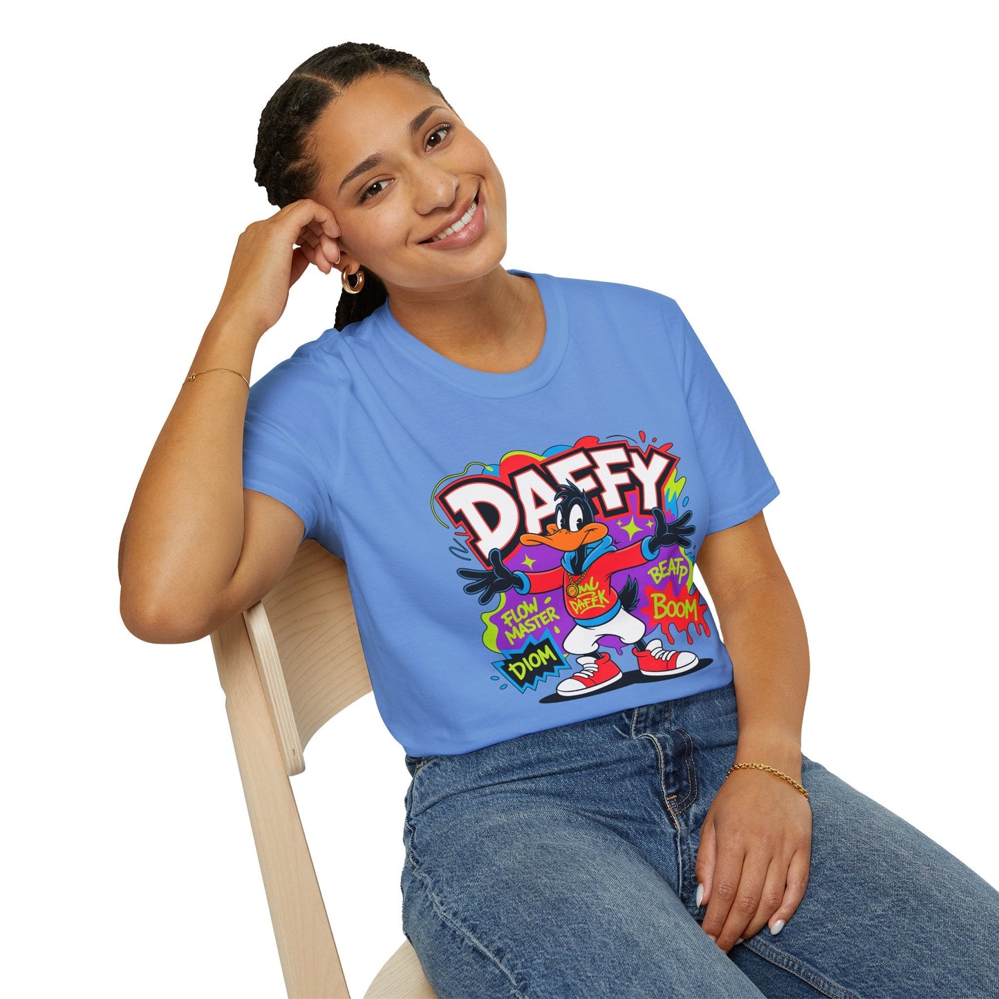 Unisex Cartoon T Shirt With Animation Graphic Funny Animals Tee Gildan Softstyle 64000
