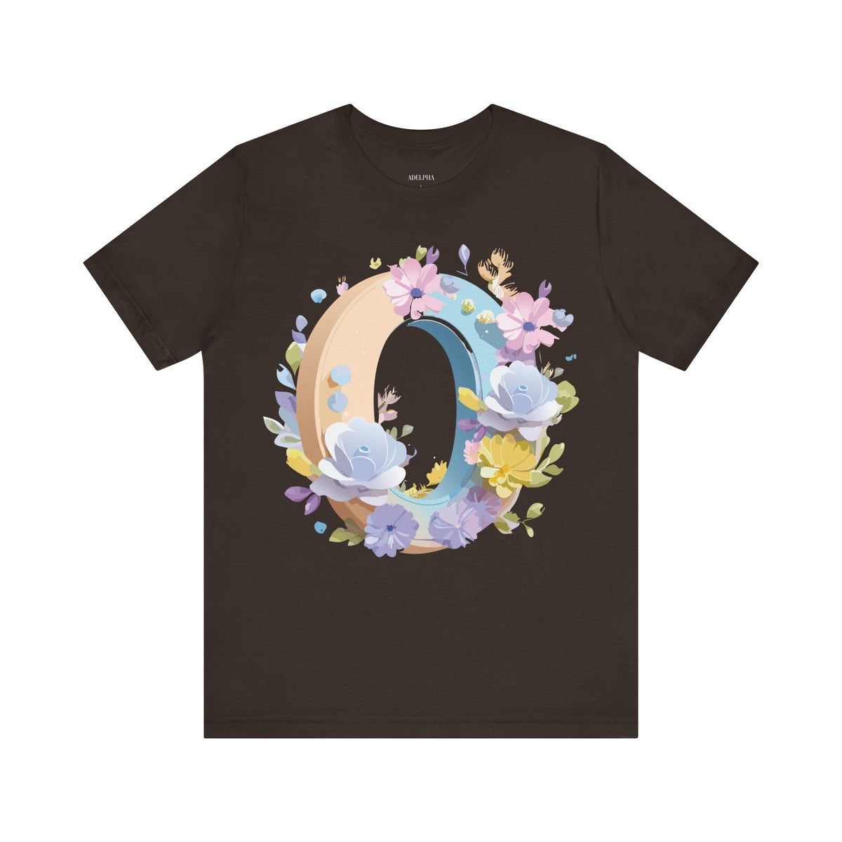 Letter O Graphic Unisex Cotton Bella+Canvas Tee with Art Letter Design