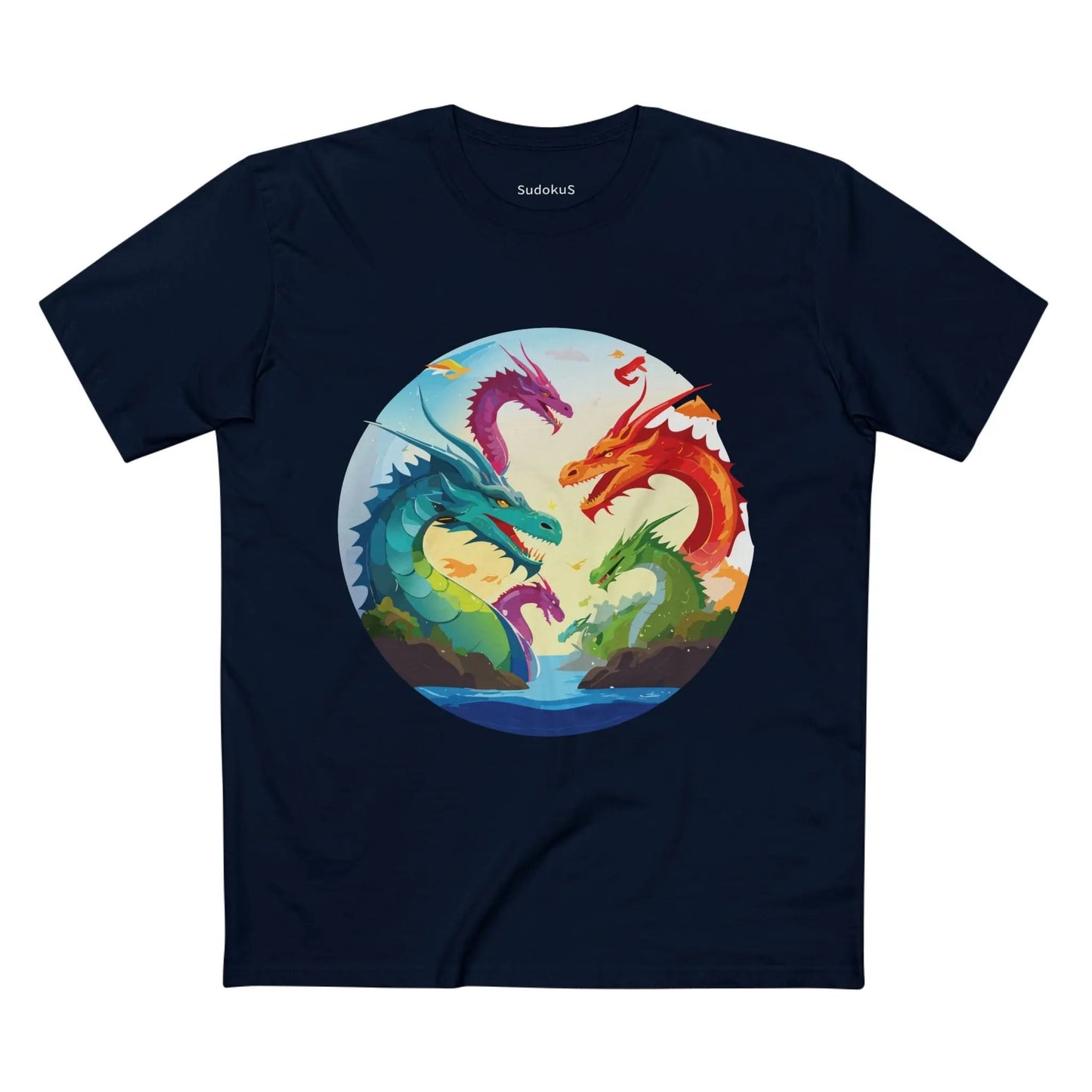 Dragon Graphic Unisex 100 Cotton Staple Tee 15