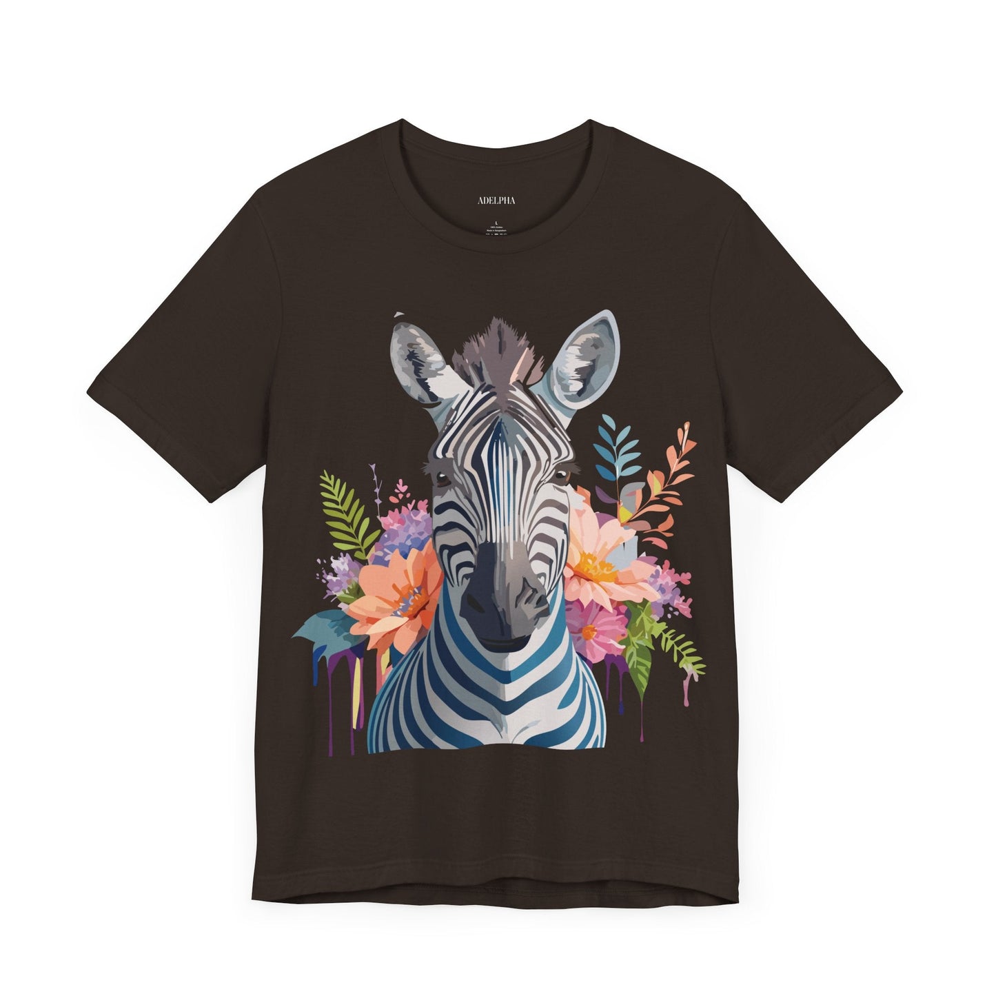 Zebra Graphic Unisex 100 Cotton Vintage Animal Art T-Shirt 1