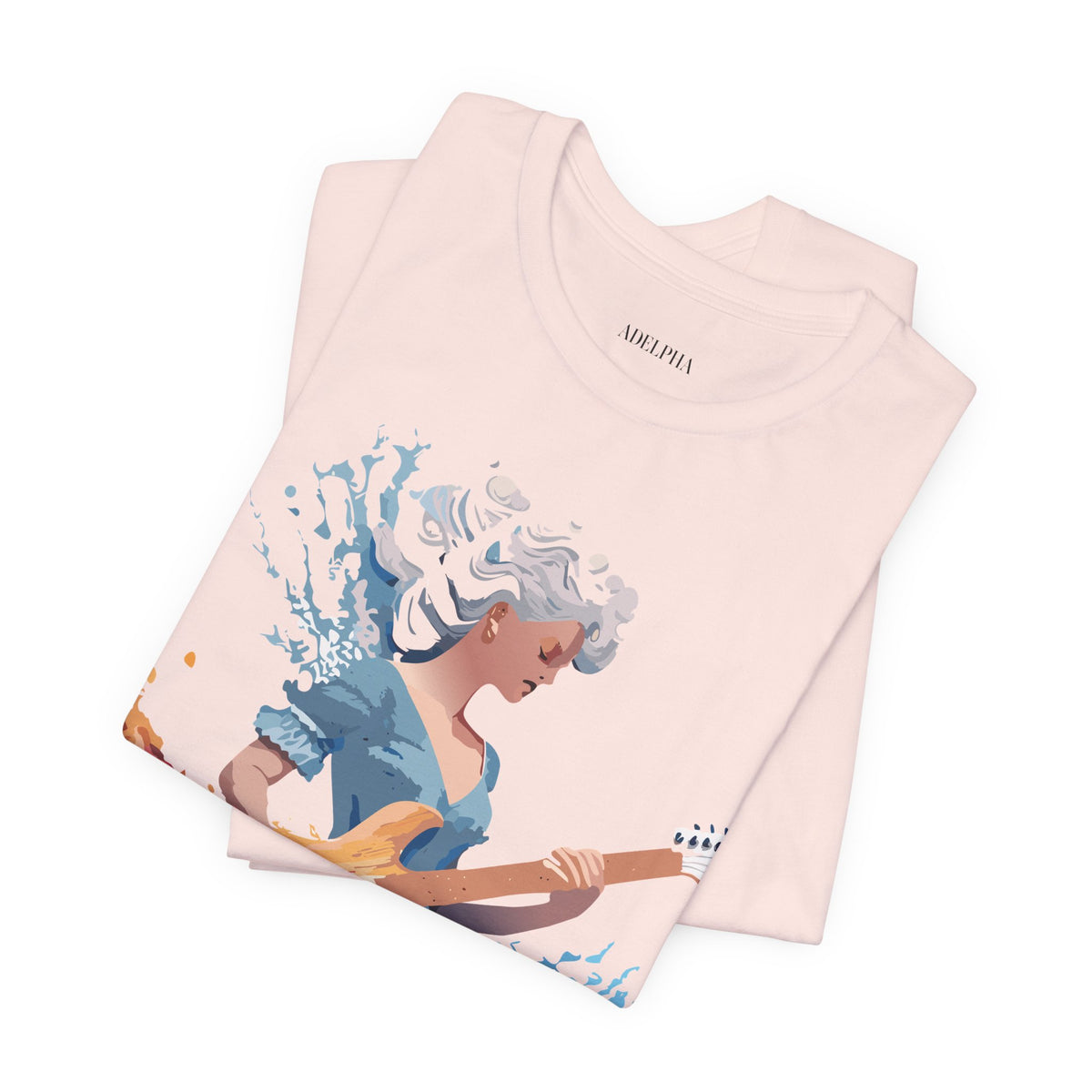 Music Graphic Unisex Cotton Bella+Canvas Tee with Art Design m141