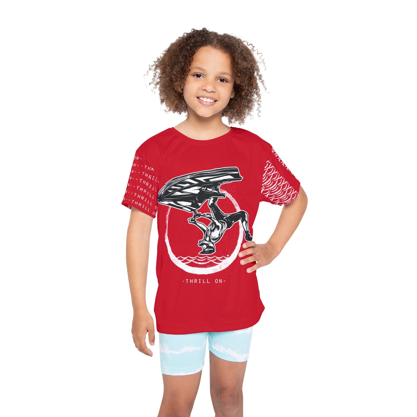 Jet Ski Racing Kids Shirt, MX100 Watersport Kids T-Shirt, Kids Art Design Print Jersey 2