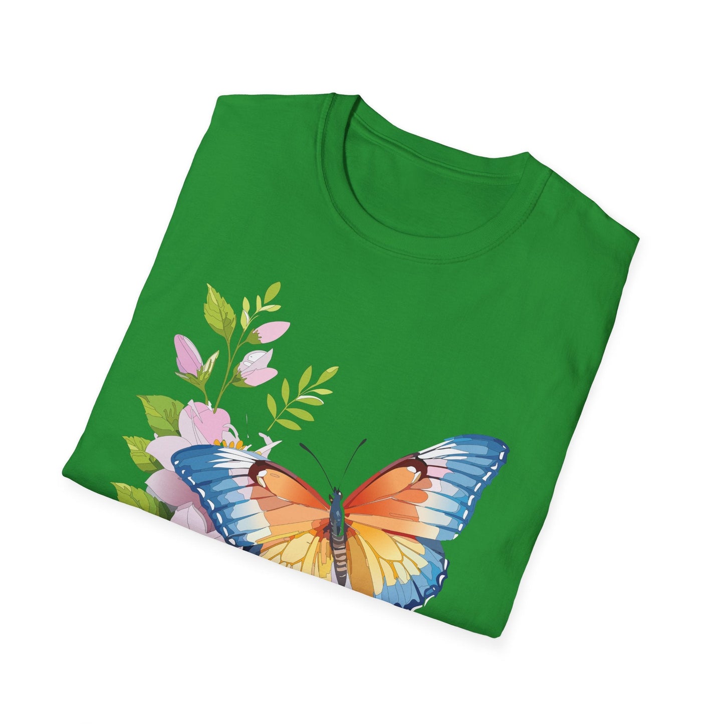 Butterfly T Shirt Unisex Monarch Design Gildan Softstyle 64000 Ring Spun Cotton Tee