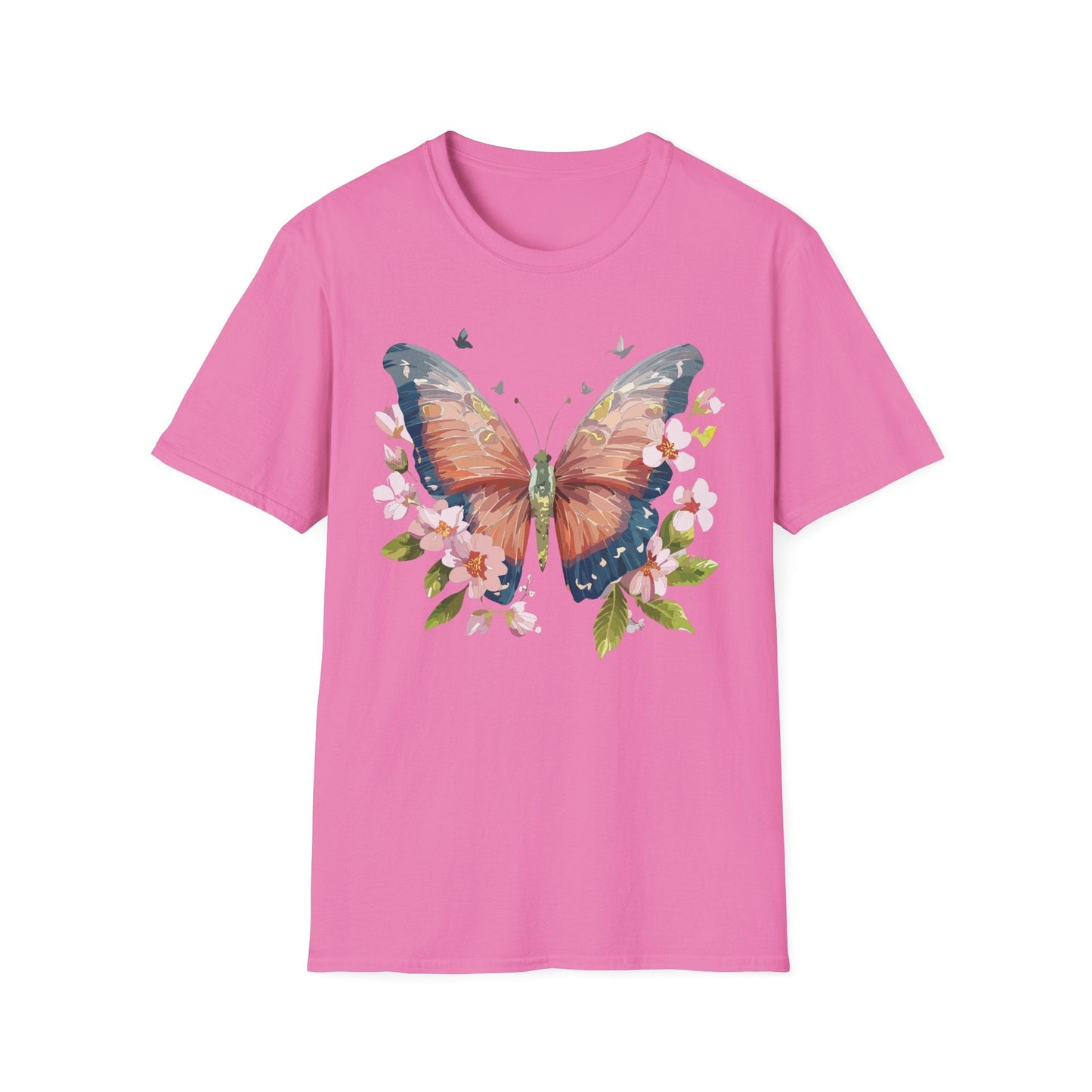 Unisex Monarch Butterfly T Shirt Softstyle 64000 Gildan Ring Spun Cotton Tee Lightweight Comfort