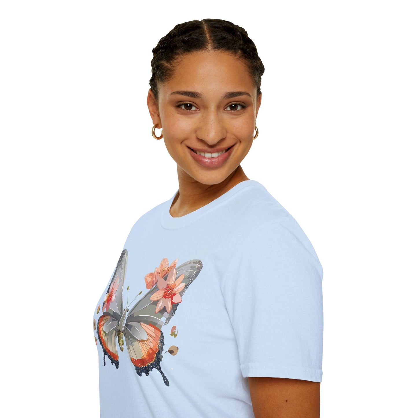 Monarch Butterfly T Shirt Unisex Softstyle Gildan 64000 100 Percent Ring Spun Cotton Tee