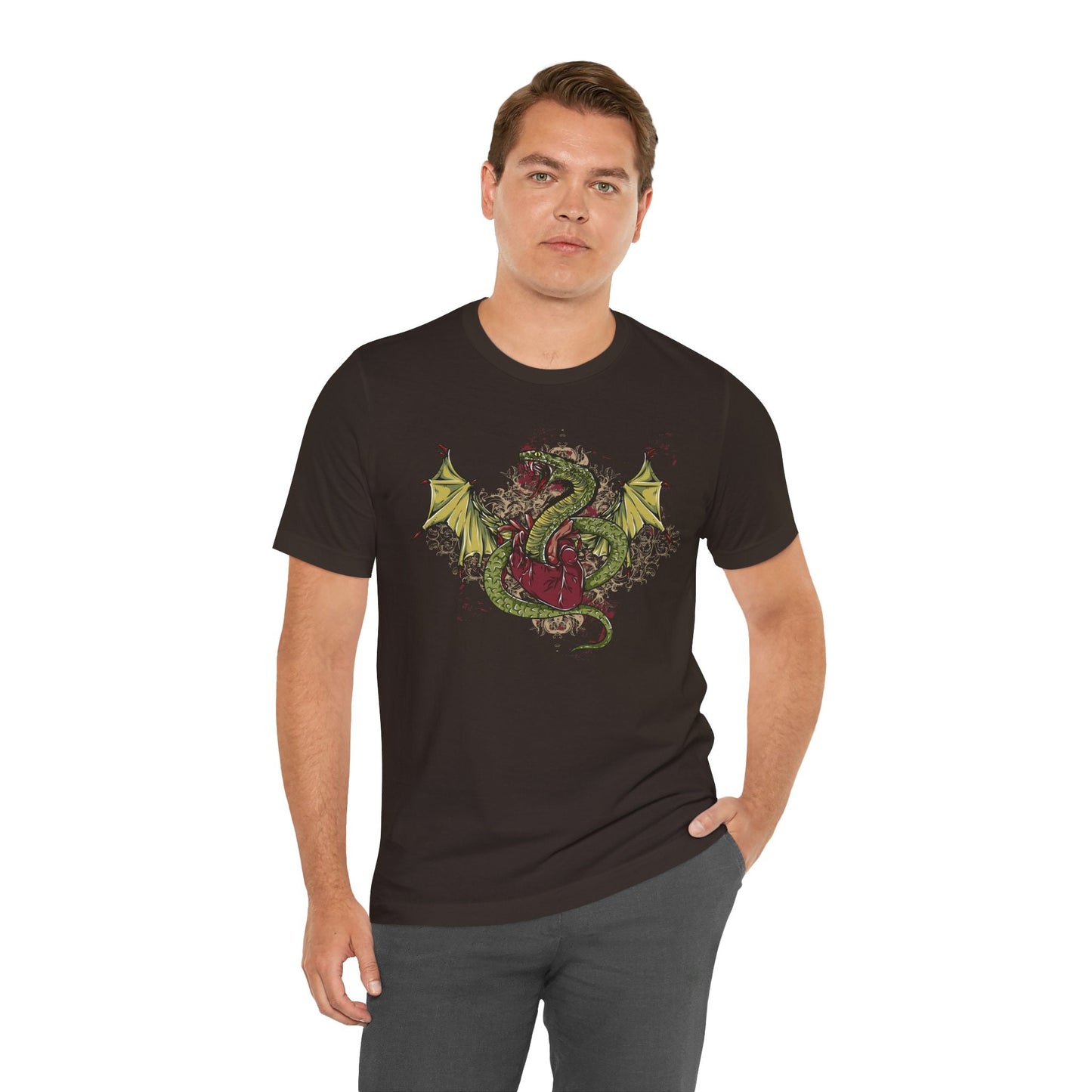 Dragon Illustration Graphic Unisex Cotton T-Shirt r29