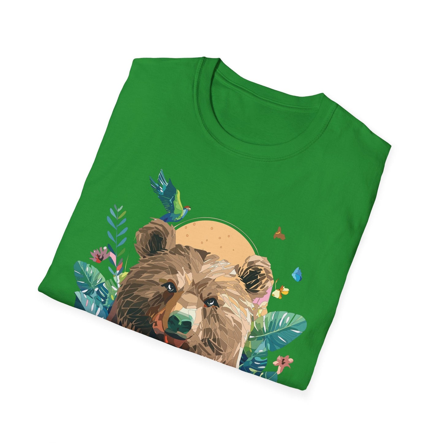 Bear T Shirt Unisex Graphic Tee Bear Lover Gift 100 Percent Ring Spun Cotton Softstyle 64000 Gildan