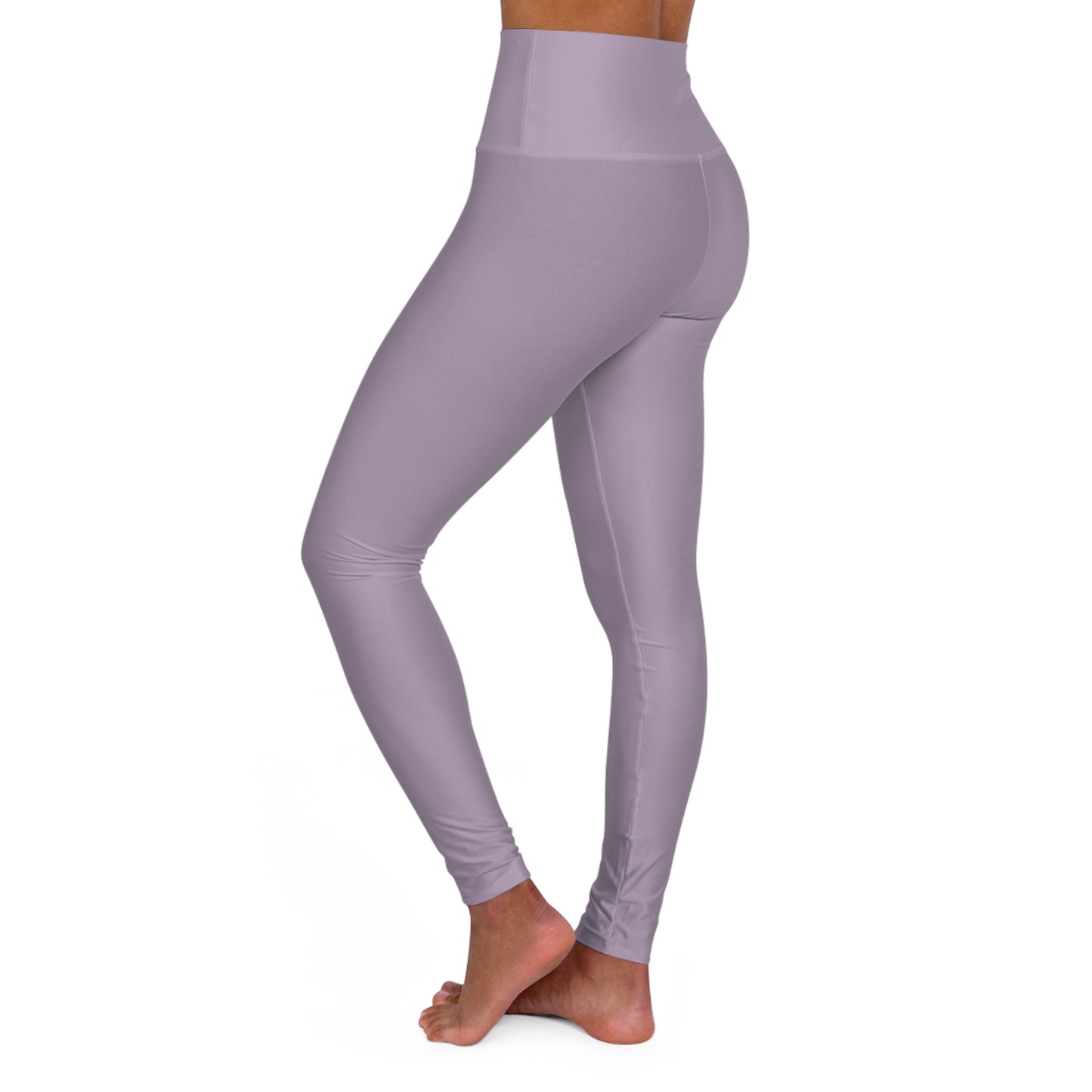 Dusty Rose Fog Color High-Waist Yoga Leggings Women's Seamless Poly-Span Stretchy Pants XS-2XL