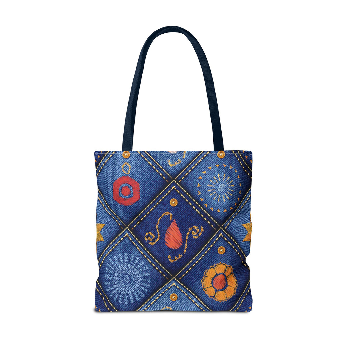 Diwali Graphic Denim Fabric Imitation Print Unisex Canvas Bag Poly Spun 3 Sizes Tote Bag 205-4
