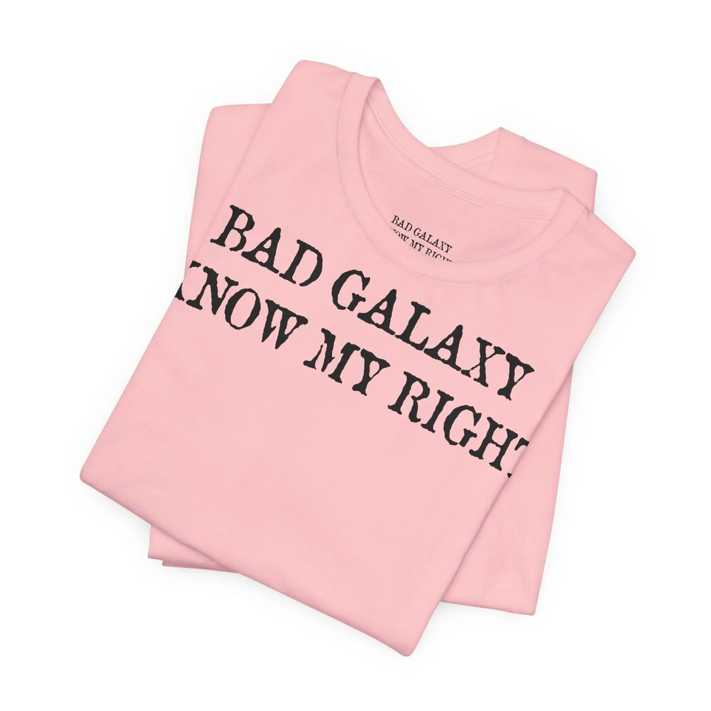 Red Stamp Tee Shirt Made In USA With 100 Percent Cotton Eco Inks From Bad Galaxy Official