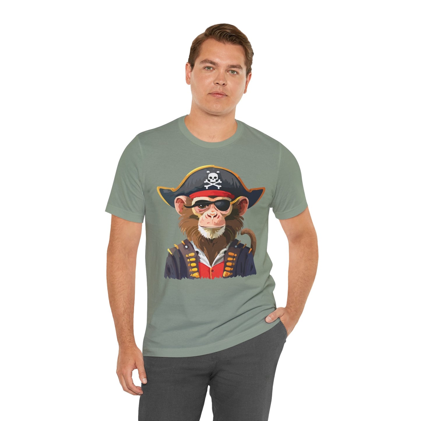 Unisex Animal Design Tee Shirt With Wild Animals Art Print Gildan Softstyle 64000
