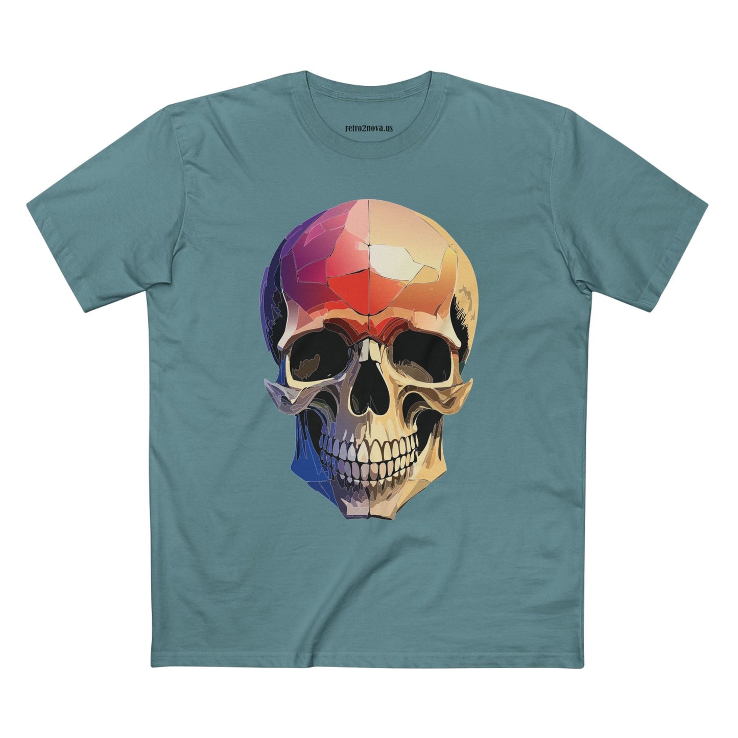 Skull Shirt Unisex Skeleton Tee With Original Art Design From Retro2Nova Premium Cotton Tee