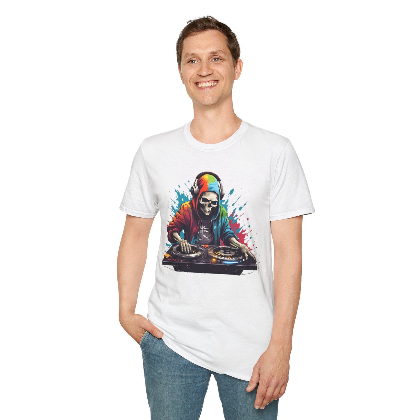 Skull T Shirt Unisex Skeleton Tee 100 Cotton Softstyle Gildan 64000 Graphic Tee Artwork