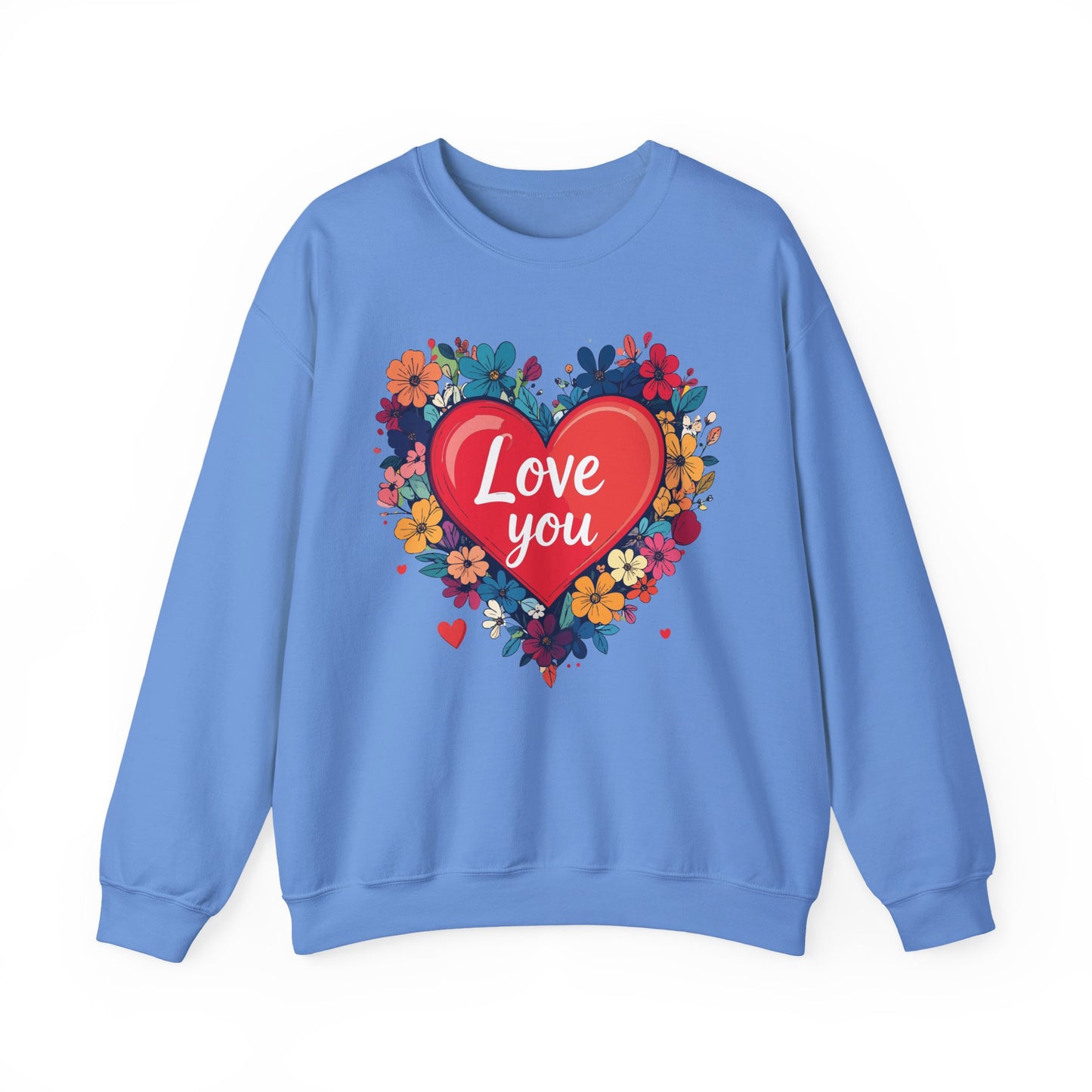 Big Heart Sweatshirt, Floral Heart Sweatshirt, Floral Love Sweatshirt, Valentine's Day Sweatshirt, Heart Floral Sweatshirt 107