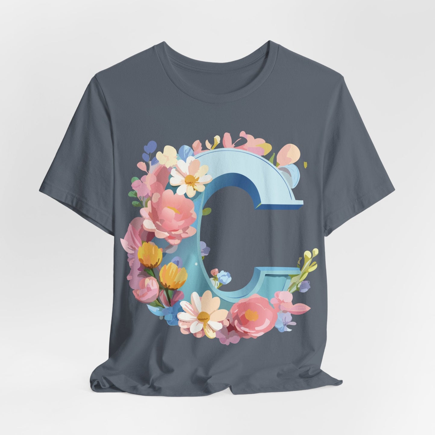 Letter C Graphic Tee Unisex Jersey Short Sleeve Premium Adelpha Artwork Vintage Inspired Casual Wear