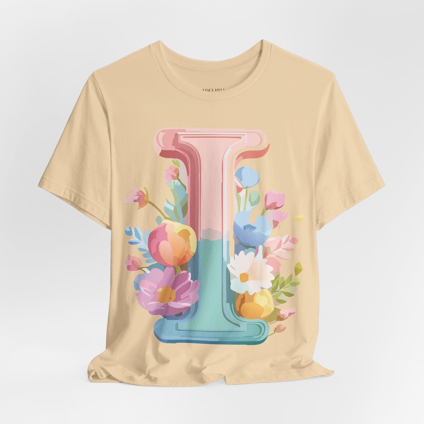 Letter I Shirt Unisex Graphic Tee Adelpha Premium Soft Cotton Vintage Inspired Artwork