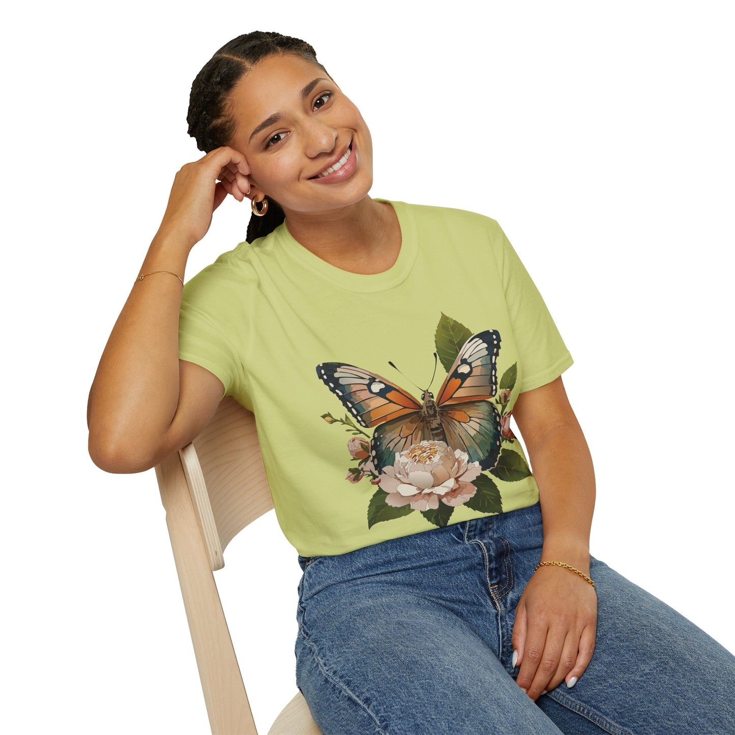 Monarch Butterfly Shirt Unisex Softstyle Cotton Tee Short Sleeve Gildan 64000 Everyday Wear