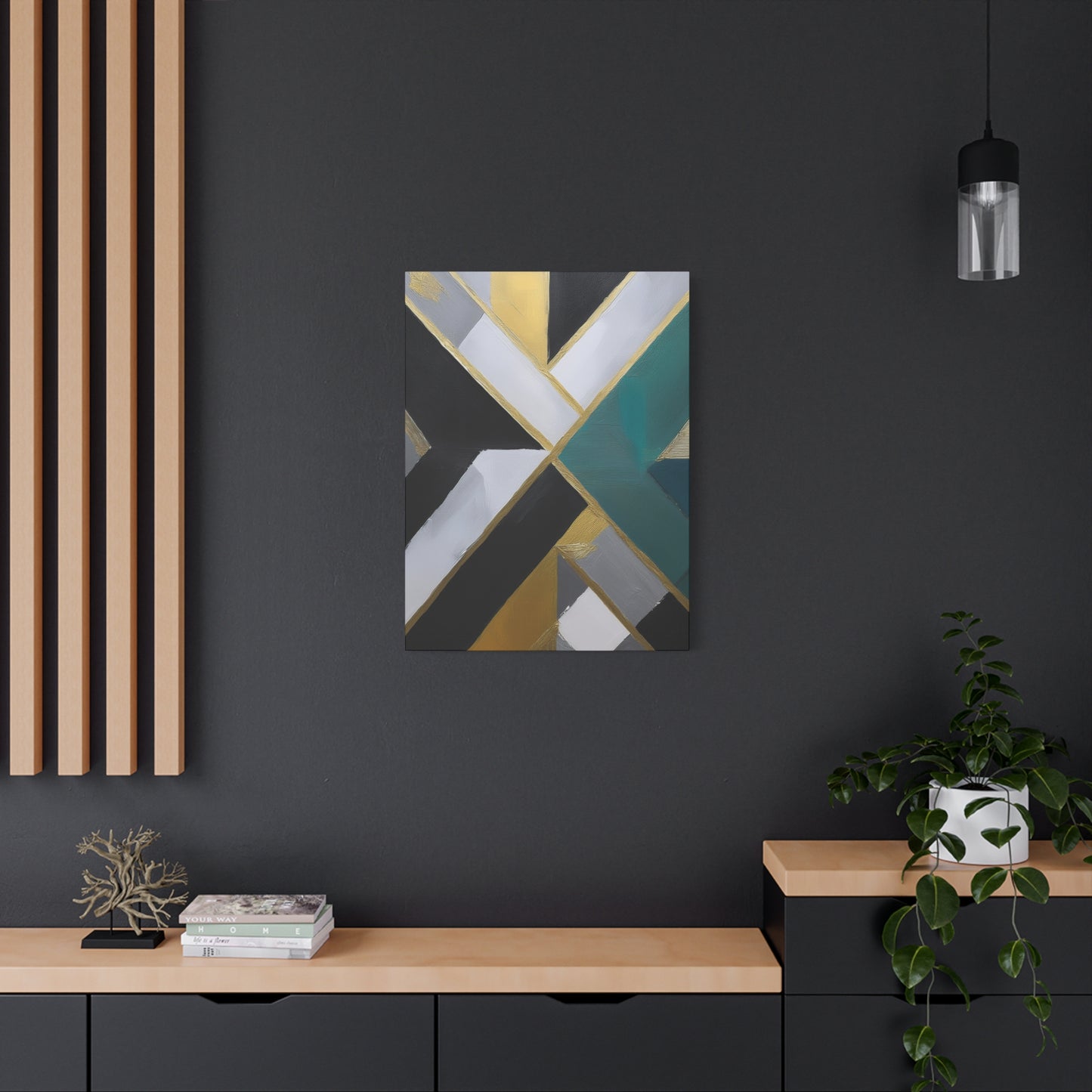 Abstract Geometric Painting Print Canvas 20x24,20x30,24x30 24x32,24x36,30x40 32x48,36x48,40x60 Pine-Wood Inner Frame ABS-76
