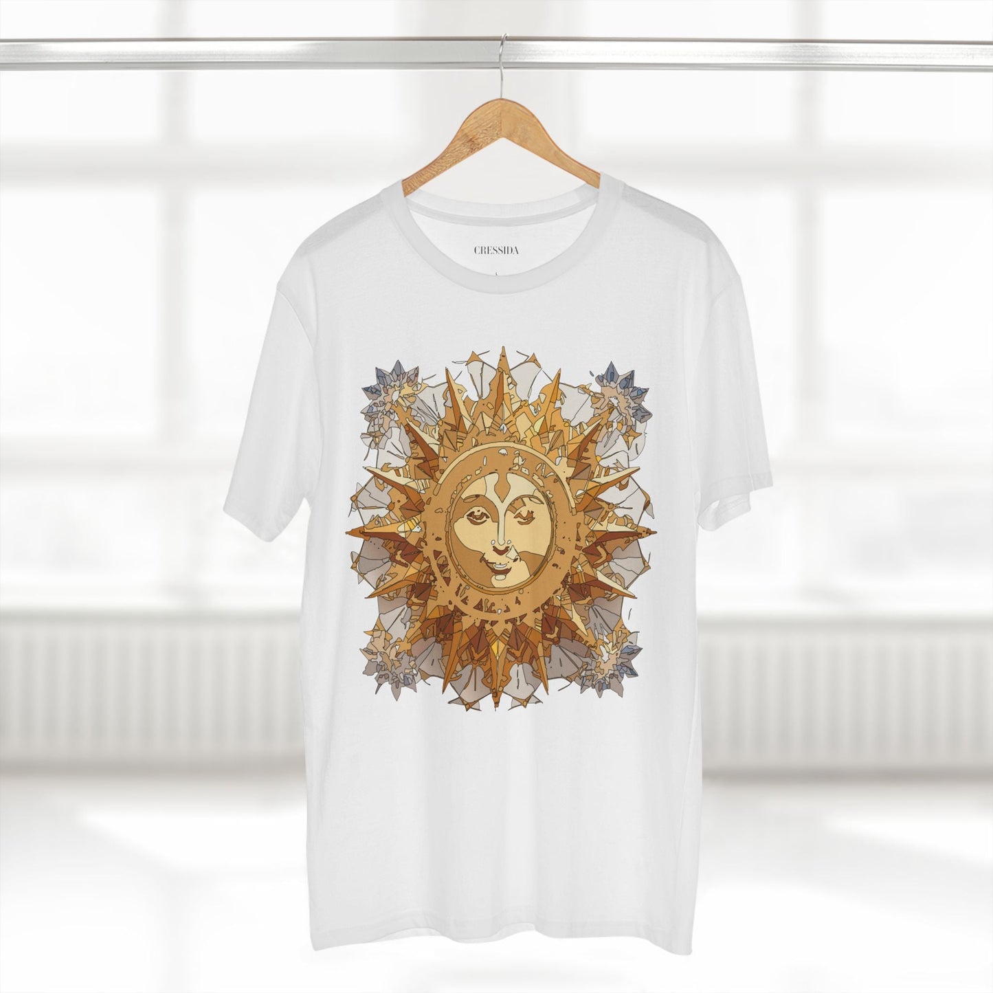 Gold Sun Graphic Unisex 100 Cotton T-Shirt with Golden Art Design 17