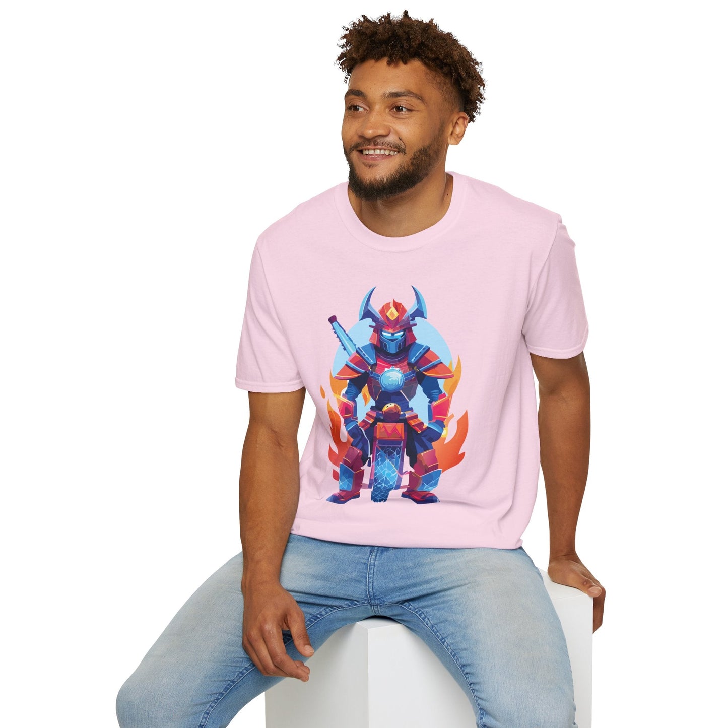Samurai Shirt Unisex Gildan Softstyle 64000 Tee 100 Percent Ring Spun Cotton Comfort All Day Wear