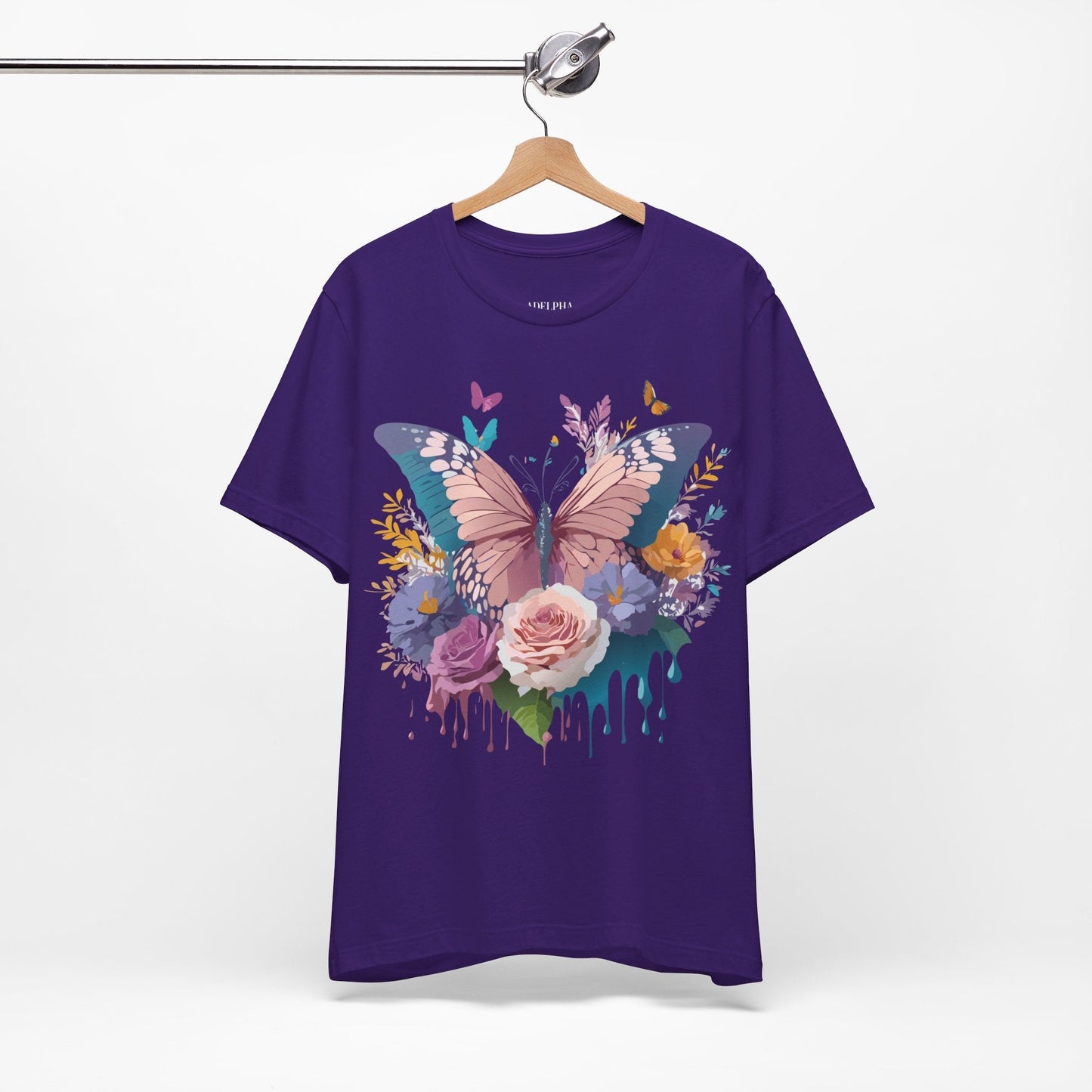 Butterfly Graphic Tee Unisex Short Sleeve From Adelpha Vintage Inspired Artwork