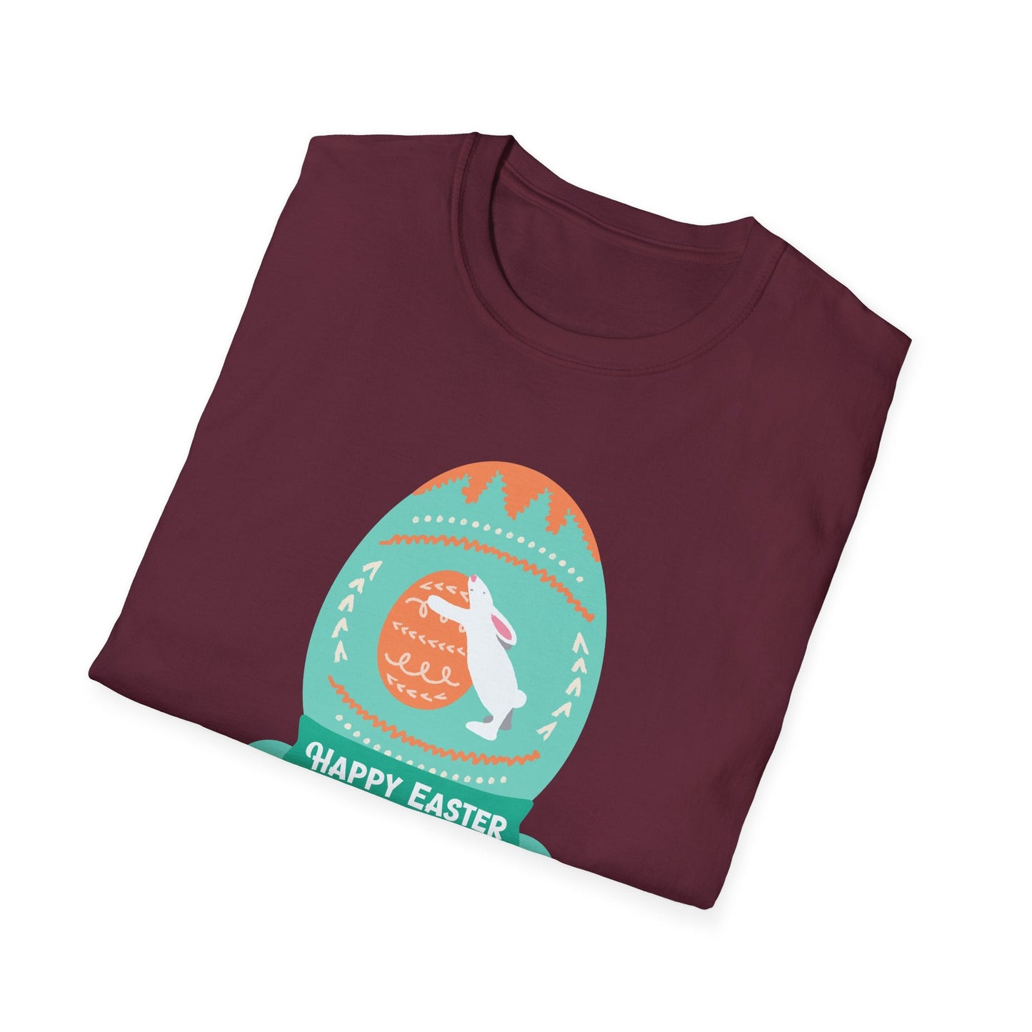 Easter Egg T Shirt Unisex Softstyle Tee With Easter Signature Design 100 Percent Ring Spun Cotton