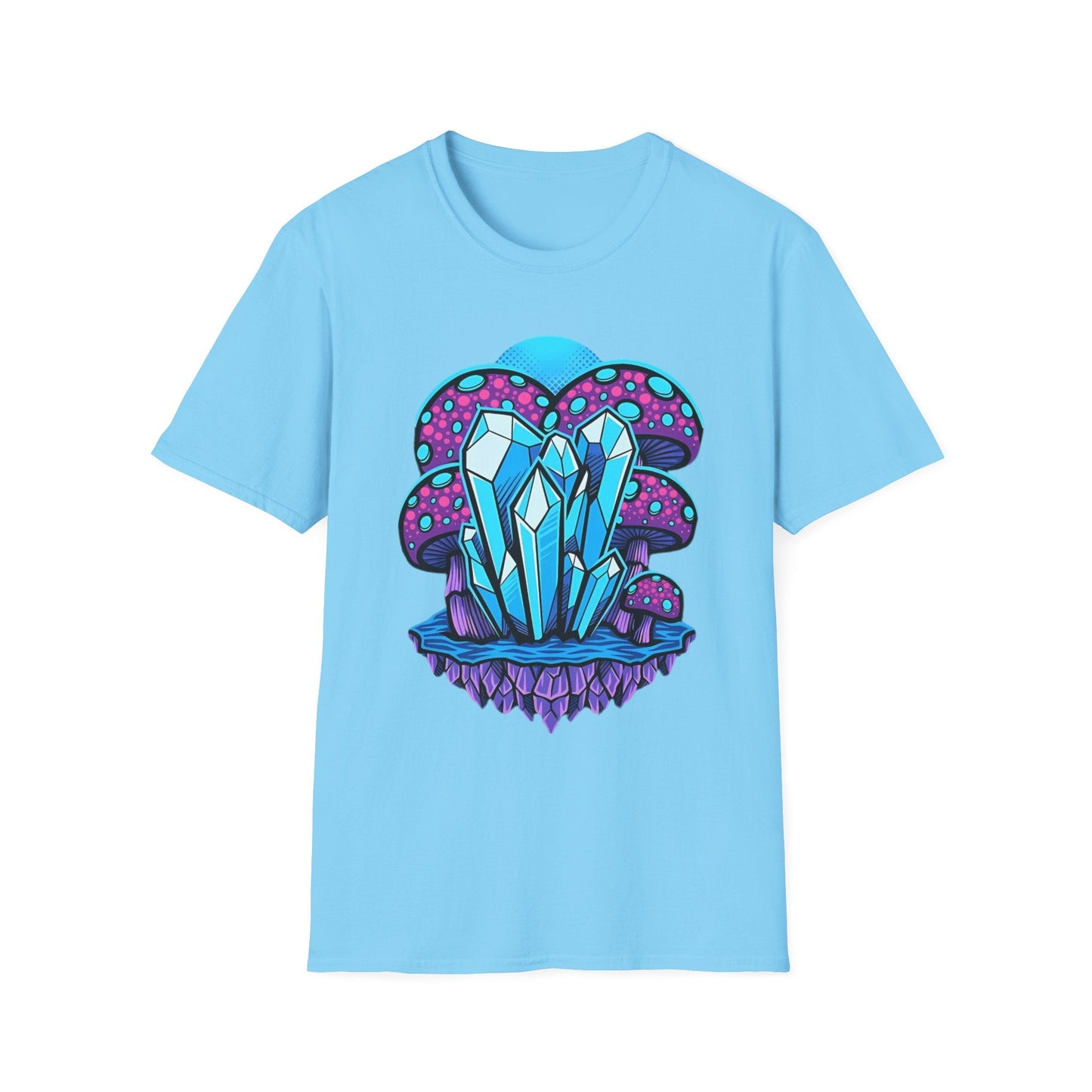 Mashroom Tee Shirt Softstyle Gildan 64000 100 Percent Ring Spun Cotton Breathable Funny Fungus
