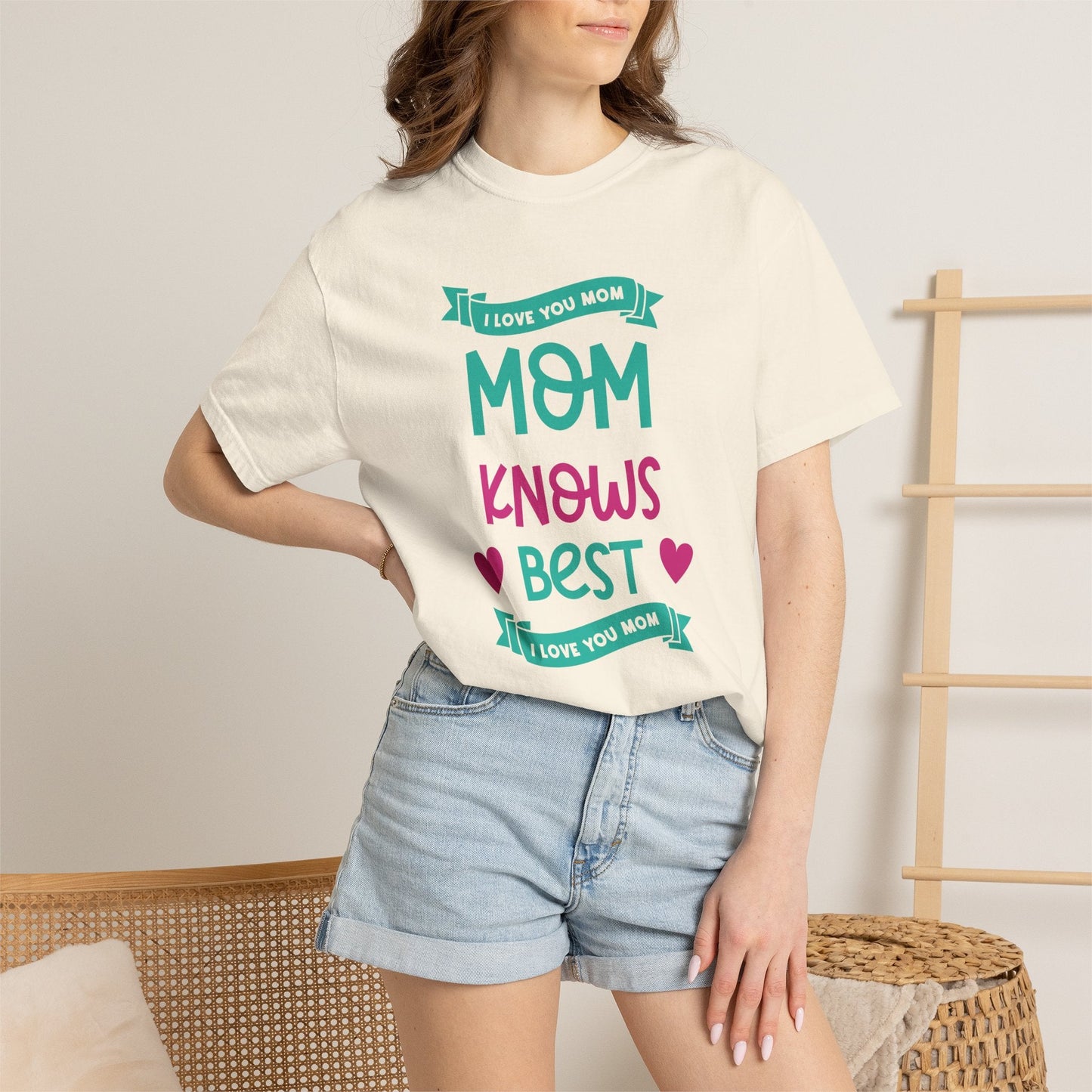 Mom T-shirt Mother's Day Mama Tee Unisex Comfort Colors Garment-Dyed Cotton h16