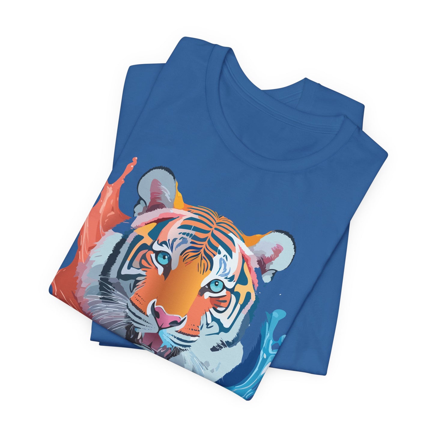 Unisex Tiger Tee, Animal Shirt, Tee Shirt with Tiger, Art T-Shirt, Animal Tees, Big Cat Shirt, Art Design T-Shirt 5