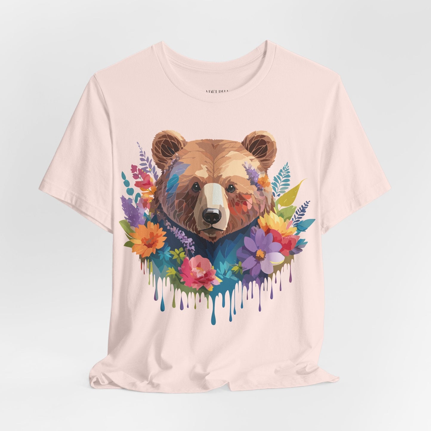 Bear Graphic Unisex 100 Cotton Short Sleeve Art Design Vintage T-Shirt 3