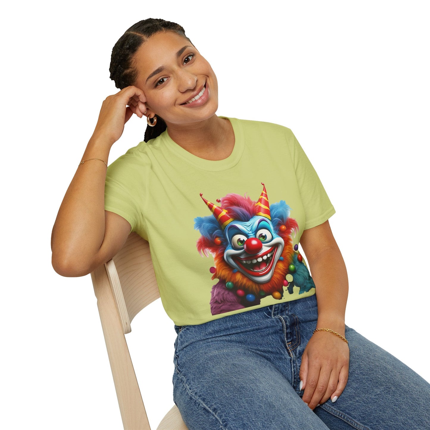 Clown Shirt For Men And Women Funny Circus Tee Scary Man Shirt Unisex Softstyle Tee