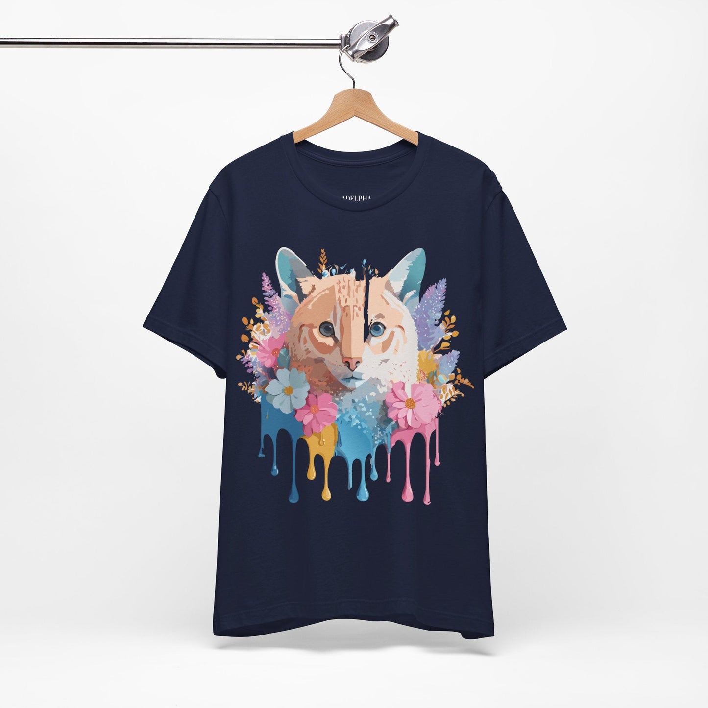 Cat Graphic Tee Unisex Vintage Art Design Adelpha Premium Comfort