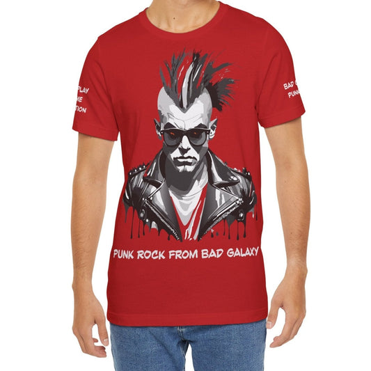 Punk Rock Tee Shirt From Bad Galaxy Made To Order 100 Percent Cotton Eco Friendly Inks