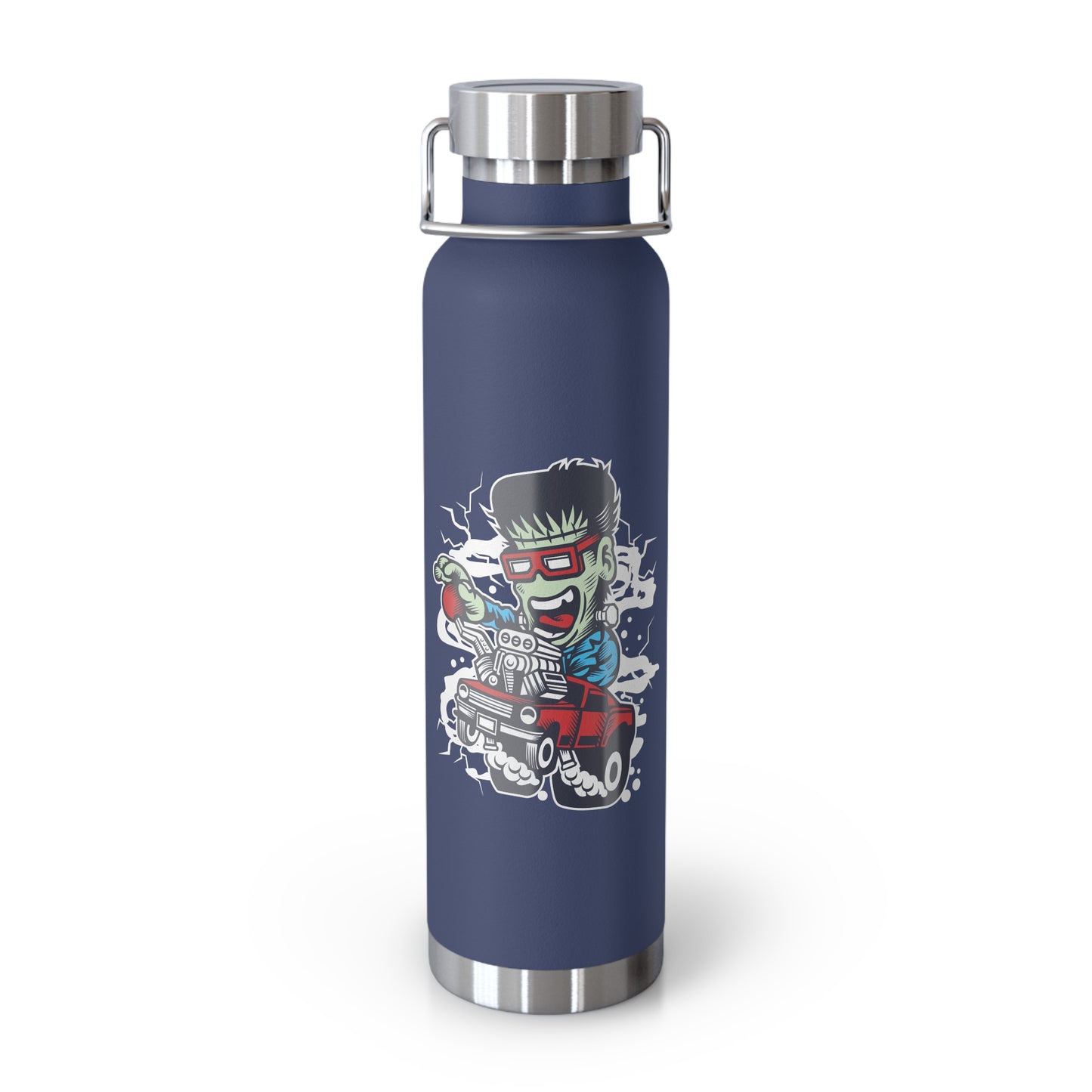 22 oz Copper Insulated Water Bottle with Cartoon Design - CV1