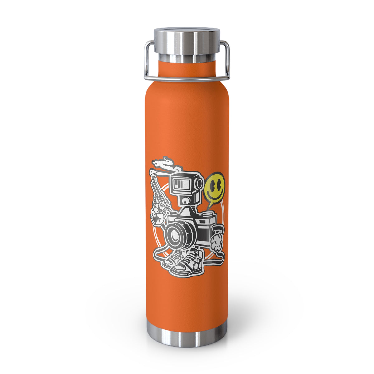 22oz Copper Insulated Water Bottle with Cartoon Design - CV50