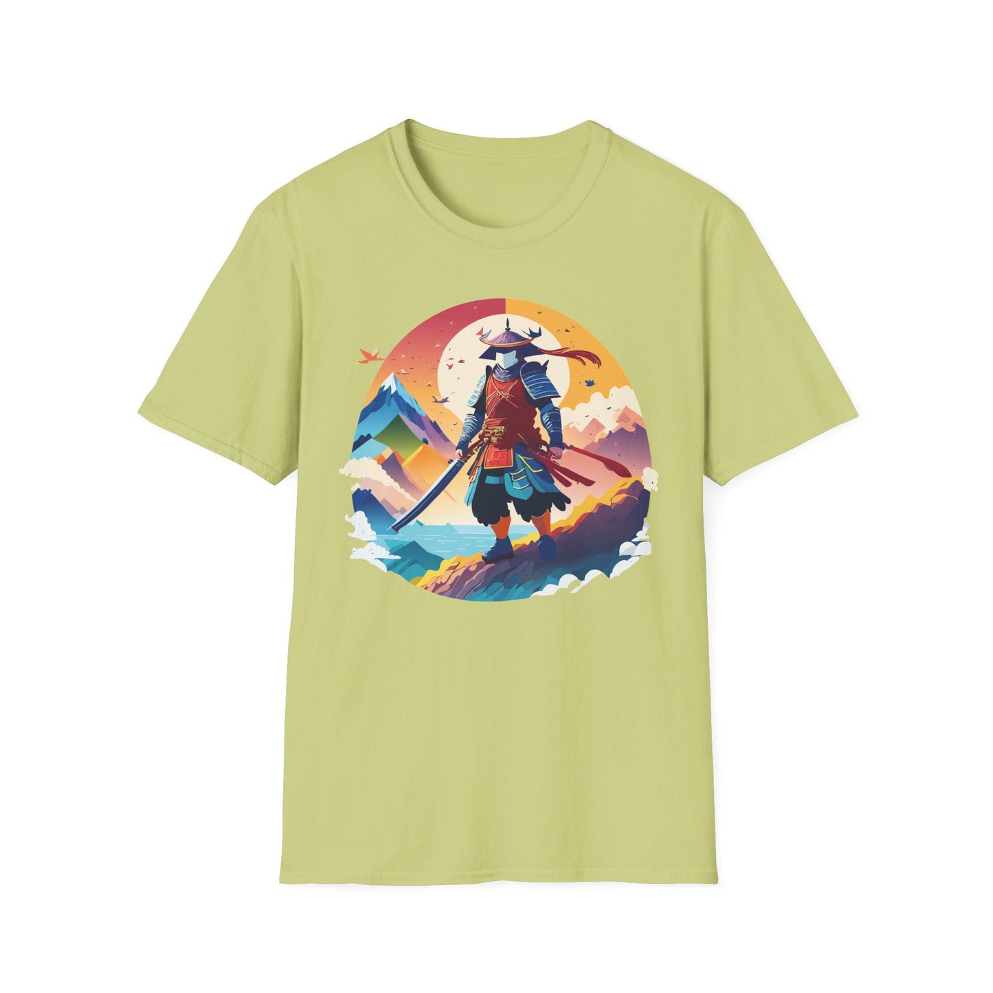 Samurai T Shirt Unisex Softstyle Gildan 64000 100 Percent Ring Spun Cotton Tee For Everyday Wear