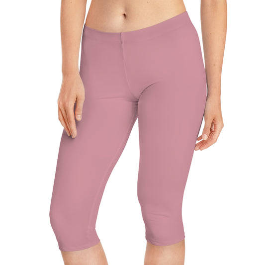Pink Color Capri Leggings, Pink Capri Leggings 17