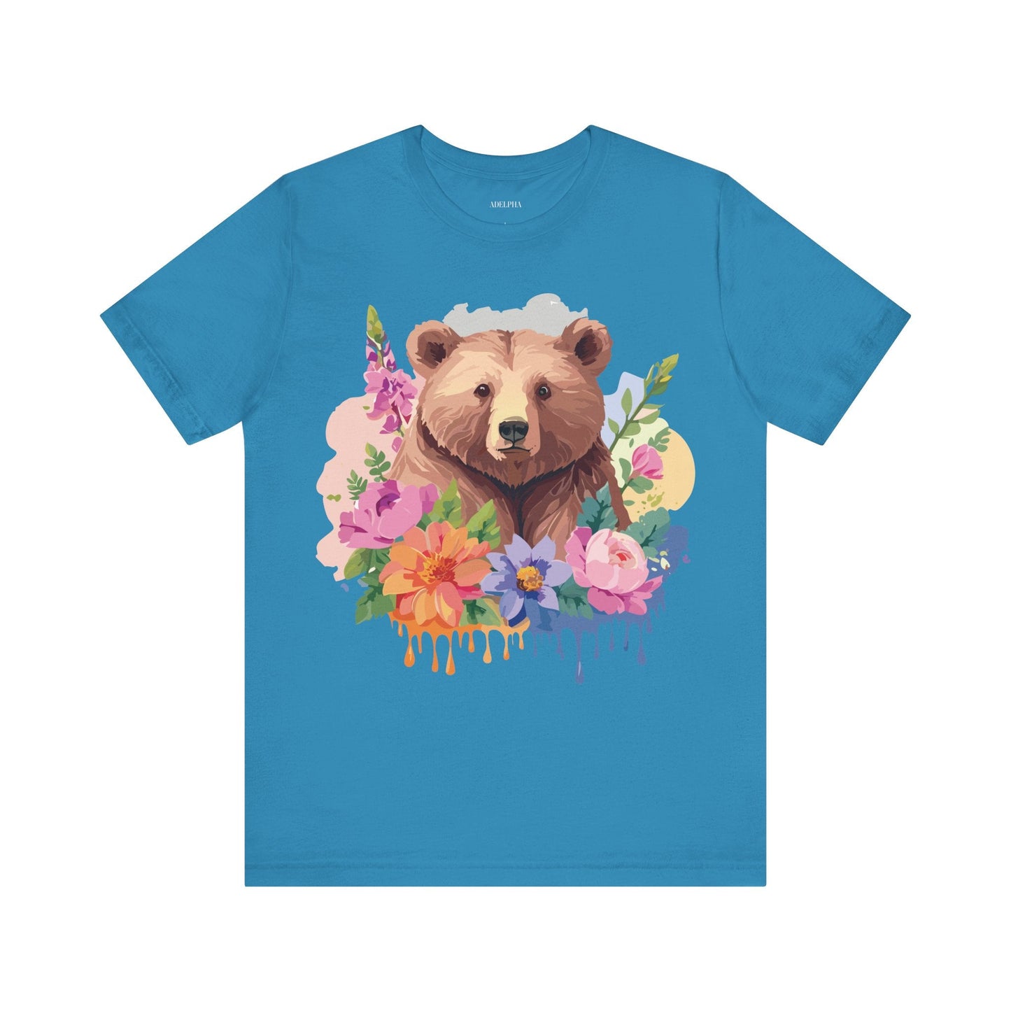 Bear Graphic Unisex 100 Cotton Short Sleeve Art Design Vintage T-Shirt 1