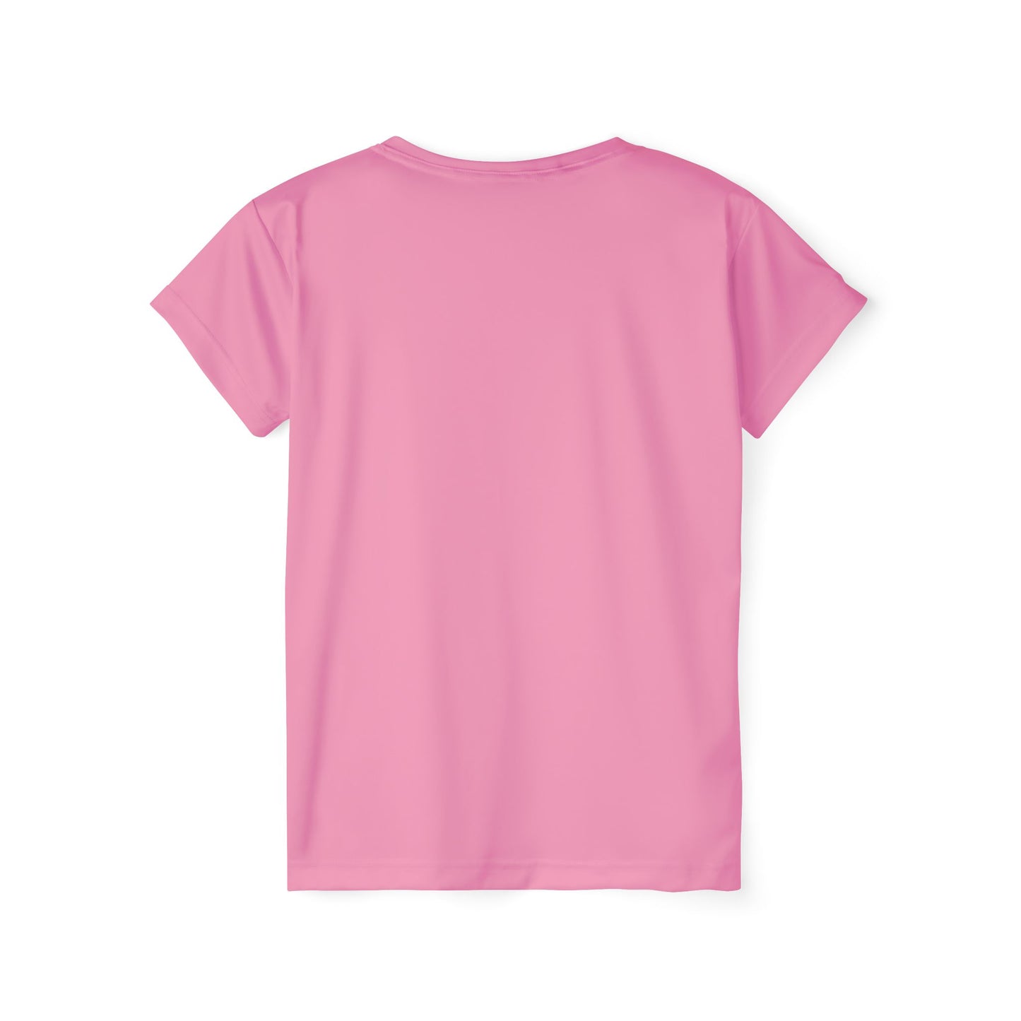 Pink Mist Women's Sports Jersey Short Sleeves 100% Poly Solid Pink Color Print Athletic Tee