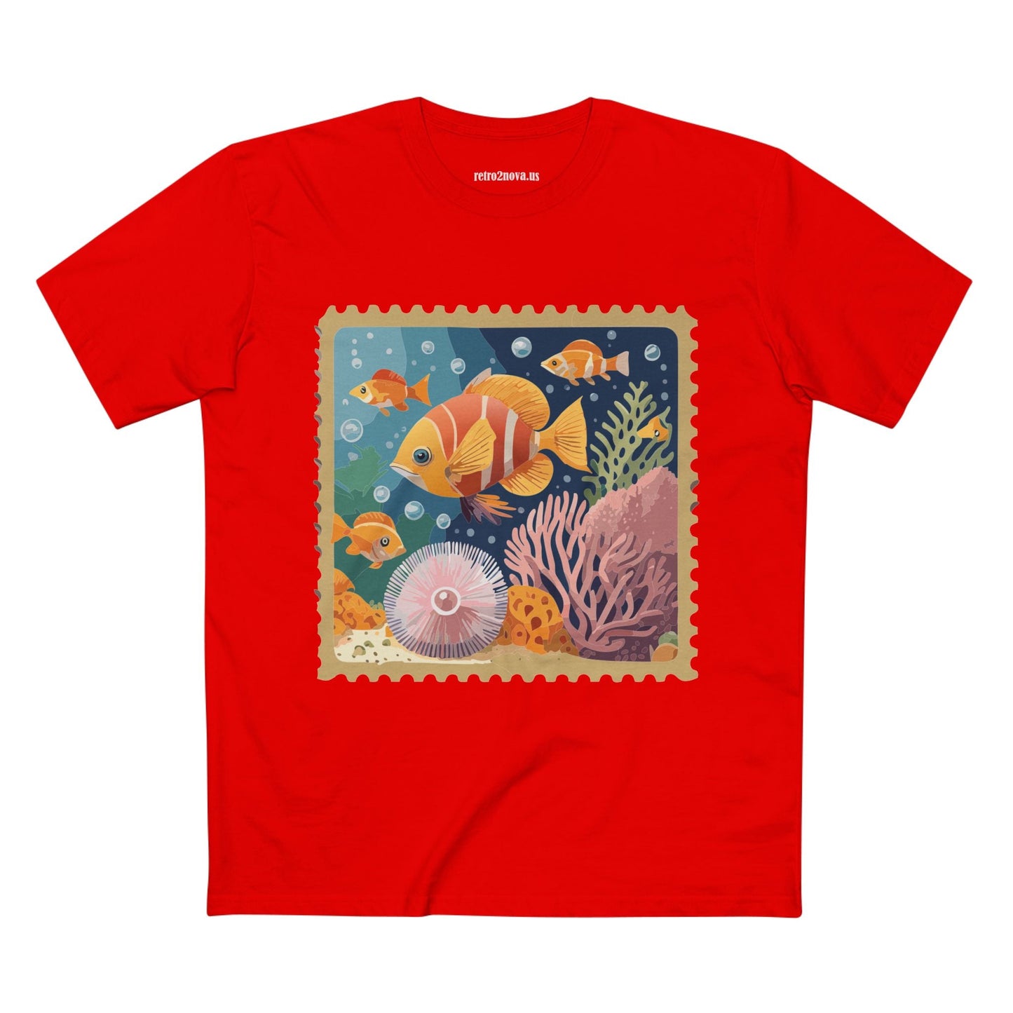 Stamp Shirt Postage Stamp Tee Unisex Premium Cotton Tee With Original Art Design Retro2Nova