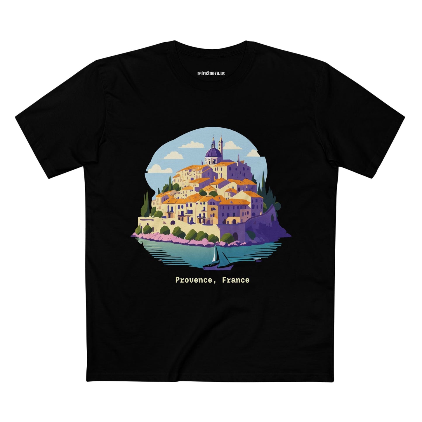 Travel Shirt Provence Tourist Unisex Premium Cotton Tee With Original Art Design Retro2Nova