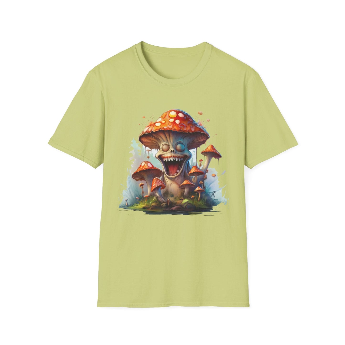 Mashroom Short Sleeve Tee Unisex Funny Mashroom Shirt With Fungus Graphic Gildan Softstyle 64000