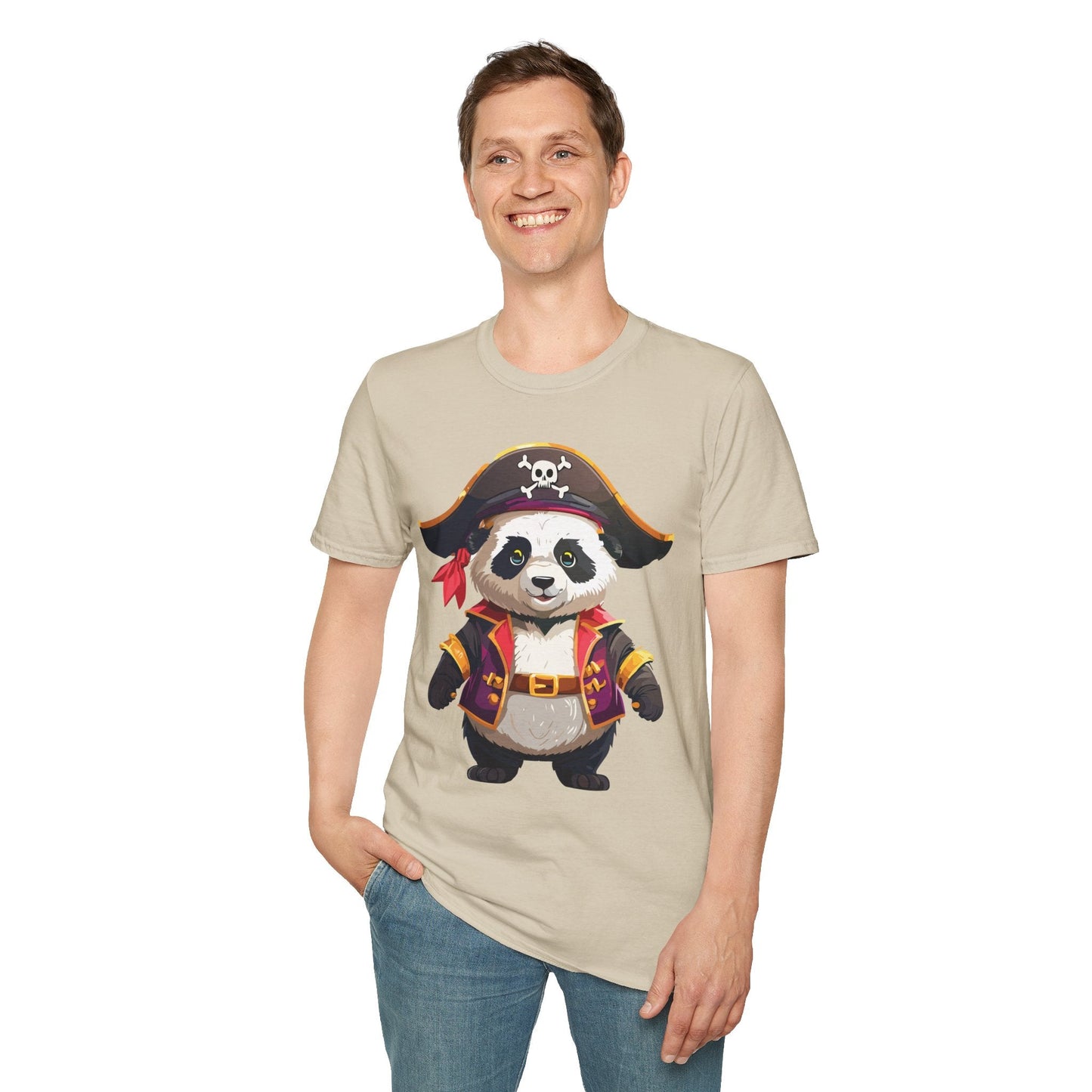 Panda Shirt Unisex Panda Tee Softstyle 64000 Gildan 100 Percent Cotton Animal Tee