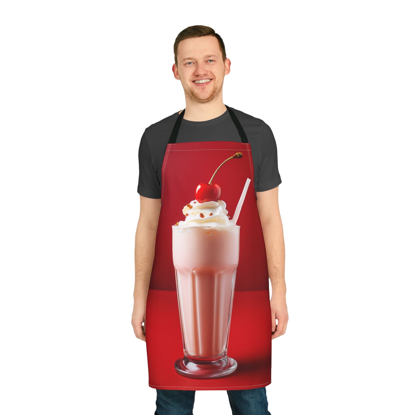 Milkshake 100% Polyester Stain-resistant 31.5 x 25.6 | Art Print Canvas Apron 1