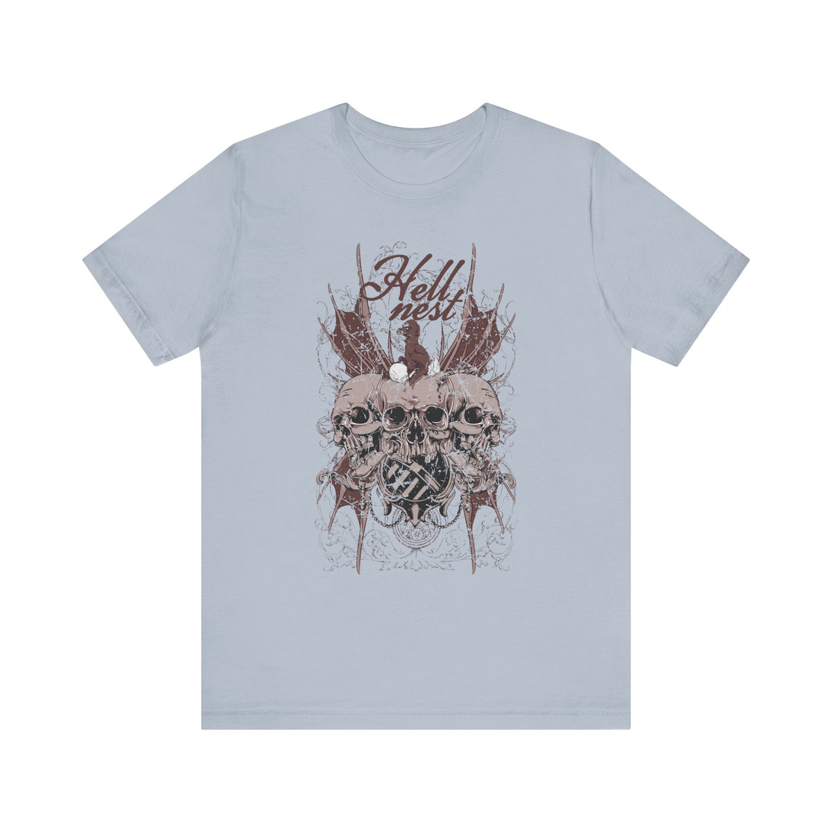 Skull Cluster graphic tee Gothic skulls grunge floral design