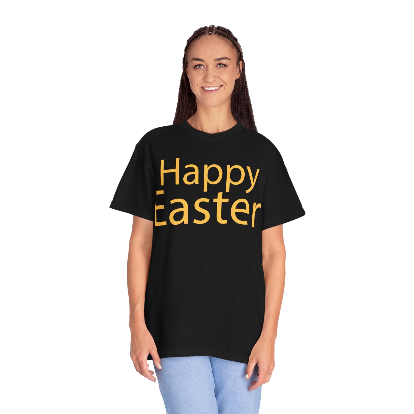 Happy Easter T-Shirt, Tee Shirt with Easter Signature, T Shirt with Easter Prints, Tee Shirt with Easter Design