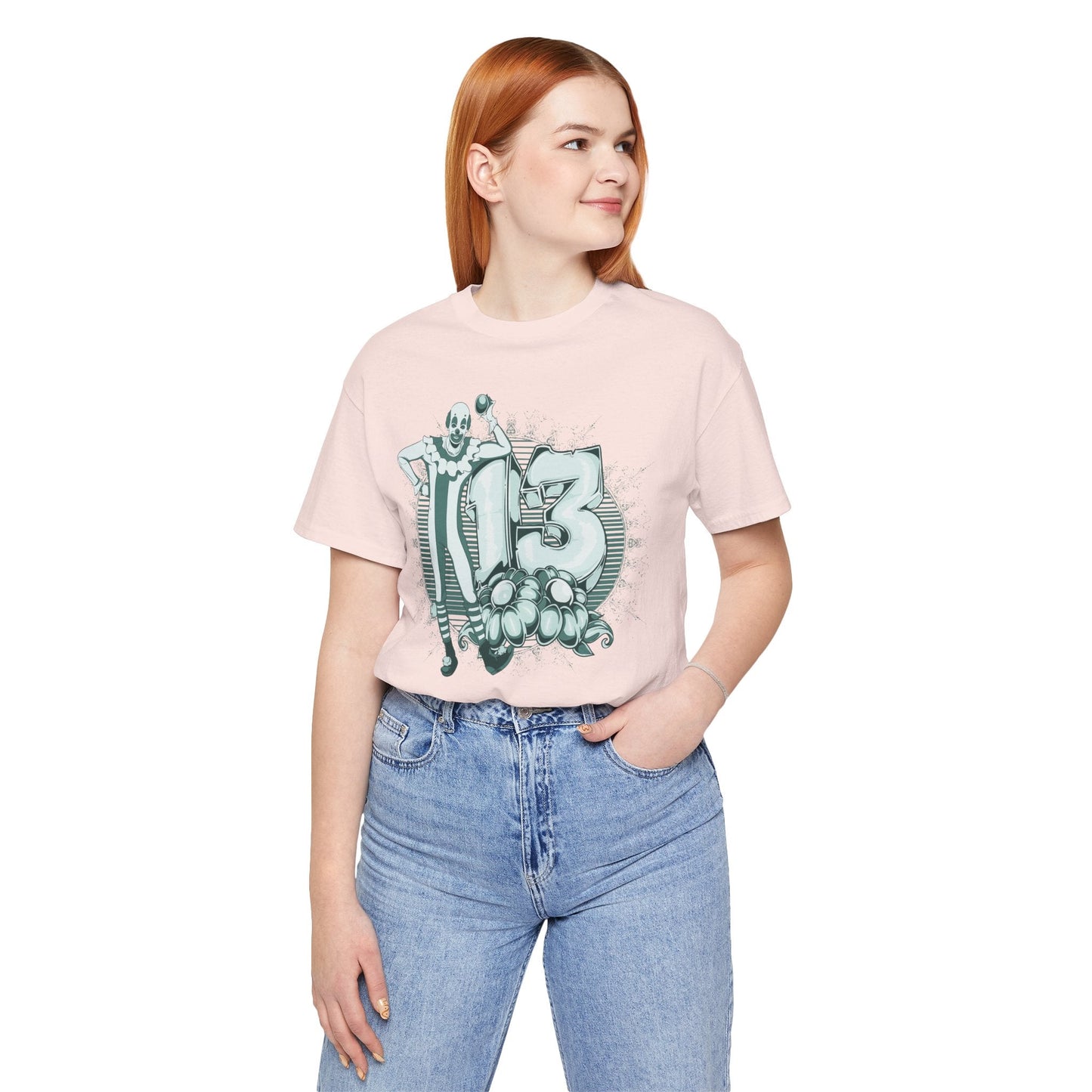 Vintage Clown Graphic Illustration Unisex Cotton T-Shirt Art-39