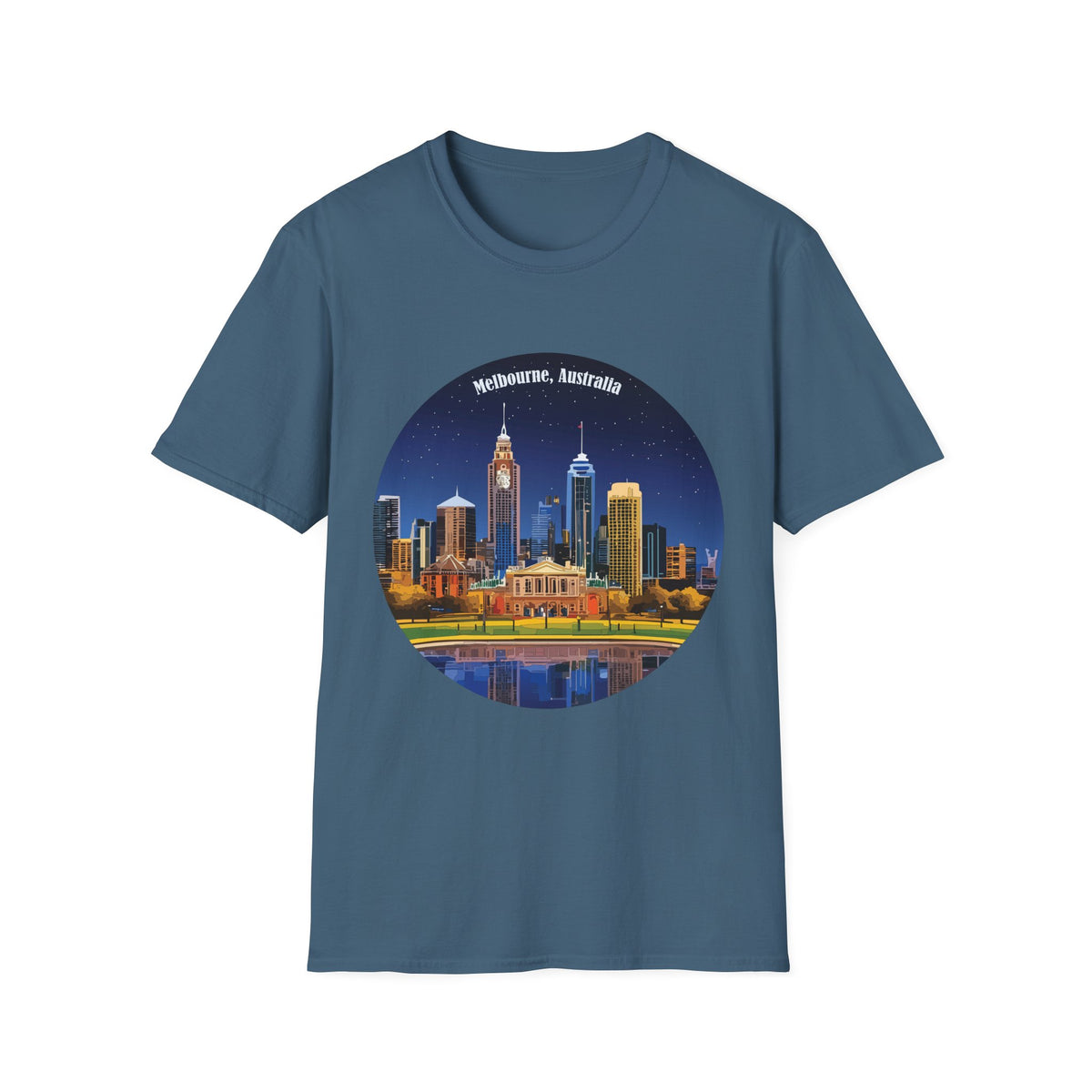 Melbourne Australia Skyline T-Shirt | City Nightscape Tee