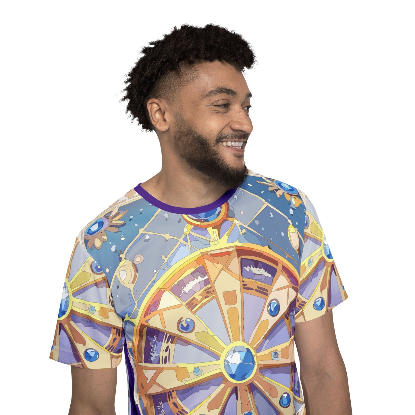 Unisex Poly T-Shirt with Abstract Graphic Design Print