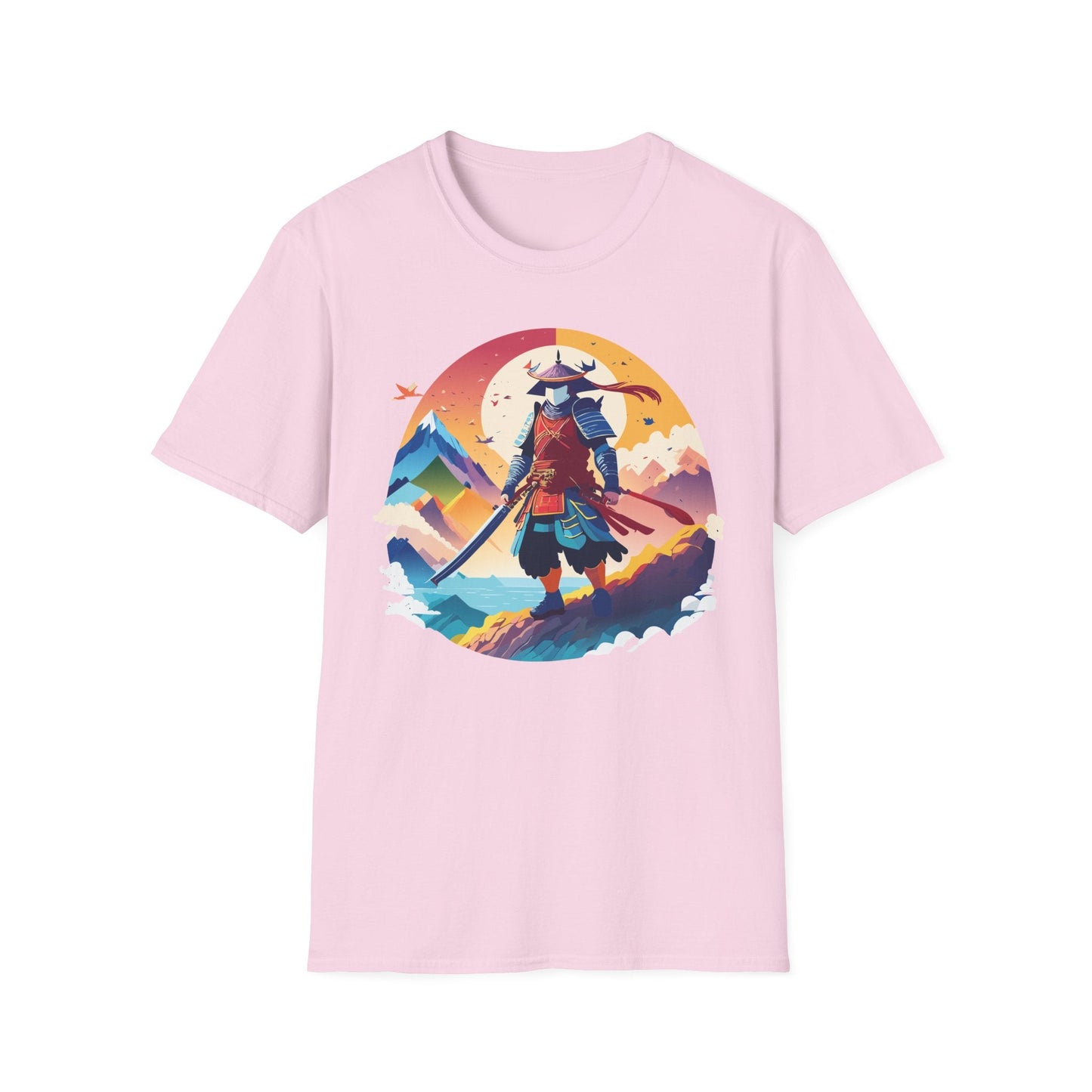 Samurai T Shirt Unisex Softstyle Gildan 64000 100 Percent Ring Spun Cotton Tee For Everyday Wear